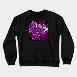 Asexual Pride Abstract Swirled Spilled Paint Crewneck Sweatshirt